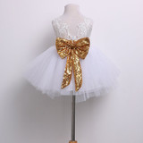 Girls Princess Dresses Cute Kids Baby Girl Sequins Bowknot Dress Sleeveless Christmas Party Banquet Dresses Sundress Clothes