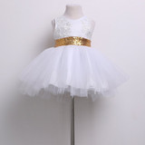 Girls Princess Dresses Cute Kids Baby Girl Sequins Bowknot Dress Sleeveless Christmas Party Banquet Dresses Sundress Clothes