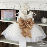 Girls Princess Dresses Cute Kids Baby Girl Sequins Bowknot Dress Sleeveless Christmas Party Banquet Dresses Sundress Clothes