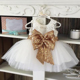 Girls Princess Dresses Cute Kids Baby Girl Sequins Bowknot Dress Sleeveless Christmas Party Banquet Dresses Sundress Clothes