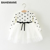 Girls Princess Baby Dress Newborn Infant Baby Girl Clothes Bow Dot Tutu Ball Gown Party Dresses Baby Kid Girl clothes