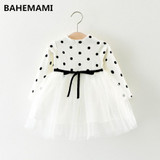Girls Princess Baby Dress Newborn Infant Baby Girl Clothes Bow Dot Tutu Ball Gown Party Dresses Baby Kid Girl clothes