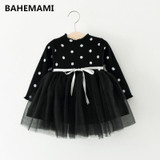 Girls Princess Baby Dress Newborn Infant Baby Girl Clothes Bow Dot Tutu Ball Gown Party Dresses Baby Kid Girl clothes