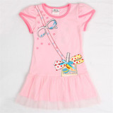 Girls party dresses nova kids jeans clothes fashion rabbit baby girls frocks summer hot sell girls dresses children's wear dress