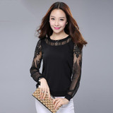 Lace Blouse Shirt Women Red/Black Plus Size Casual Chiffon Blouse Women's Clothing Loose Long Sleeve Women Blouse Bottoming Hot Lace Blouse Shirt Women Red/Black Plus Size Casual Chiffon Blouse Women's Clothing Loose Long Sleeve Women Blouse Bottoming Hot