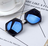 LABULAKA 2017 New Fashion Korean Children Sunglasses Metal Kids Eyewear Big Frame Cute Boys Girls Sun glasses Baby Goggles