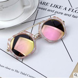 LABULAKA 2017 New Fashion Korean Children Sunglasses Metal Kids Eyewear Big Frame Cute Boys Girls Sun glasses Baby Goggles