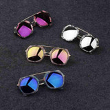 LABULAKA 2017 New Fashion Korean Children Sunglasses Metal Kids Eyewear Big Frame Cute Boys Girls Sun glasses Baby Goggles