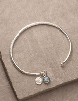 Labradorite Lotus Bangle
