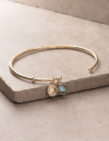 Labradorite Lotus Bangle
