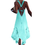 LAAMEI Sexy Backless Dress Women Club Party Sundress White Lace Elegant Lady Long Dress Summer Beach Boho Dress Plus Size 5XL LAAMEI Sexy Backless Dress Women Club Party Sundress White Lace Elegant Lady Long Dress Summer Beach Boho Dress Plus Size 5XL