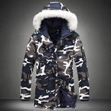 L16 Fashion camouflage parkas men military medium-long winter coat men thickening cotton-padded winter jacket men with fur hood