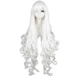 L-email wig 40inch 100cm Long Cosplay Wigs 10 Colors Long Wavy Black Red Brown White Synthetic Hair Perucas Cosplay Wig