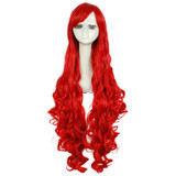 L-email wig 40inch 100cm Long Cosplay Wigs 10 Colors Long Wavy Black Red Brown White Synthetic Hair Perucas Cosplay Wig