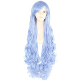 L-email wig 40inch 100cm Long Cosplay Wigs 10 Colors Long Wavy Black Red Brown White Synthetic Hair Perucas Cosplay Wig