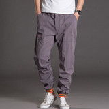 L-5XL Casual Cargo Pants Men Plus Size Baggy Harem Pants 2017 Fashion Solid Kpop Trousers Mens Elastic Waist Jogger Sweatpants