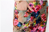 L-5XL 2017 New 21 styles Fashion Women summer Tunic Milk Silk Print Short sleeve O neck Slim dress Plus Size sexy casual dresses
