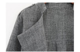 L - 5XL 2017 New Spring Autumn Fashion Long Sleeve Gray Casual Windbreaker Long Coat Baggy Clothes Women Trench Coat Plus Size