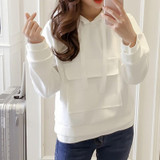 KYMAKUTU Hooded Suede Sweatshirts All Match Solid Hoodies with Pocket New Fashion Moletom Feminino Autumn Winter Sudaderas Mujer
