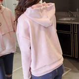 KYMAKUTU Hooded Suede Sweatshirts All Match Solid Hoodies with Pocket New Fashion Moletom Feminino Autumn Winter Sudaderas Mujer