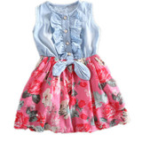 children's clothing summer floral print girl dress cotton vestidos baby girl child toddlers kids clothes dress for girl clothing