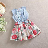 children's clothing summer floral print girl dress cotton vestidos baby girl child toddlers kids clothes dress for girl clothing