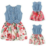 children's clothing summer floral print girl dress cotton vestidos baby girl child toddlers kids clothes dress for girl clothing