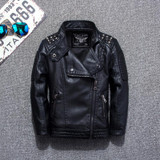 Children's Clothing Autumn Winter PU Leather coat Kids Windbreaker for Boys Infant Trench Coat Leather outfits Baby Outerwear