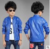 Children's clothing baby boy casual coat spring and autumn fashion baby clothes jacket kids PU leather jacket outerwear