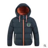 Children's Clothing 2017 Winter Boys Fashion Outerwear &amp; Coats Cotton-padded jacket Hooded Plus Velvet Thicken Jackets For Boys