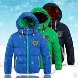 Children's Clothing 2017 Winter Boys Fashion Outerwear &amp; Coats Cotton-padded jacket Hooded Plus Velvet Thicken Jackets For Boys
