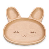 Children Wooden Food Dish Kids Divided Plates Baby Tableware