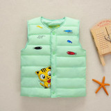 Children winter warm vest fashion boys girls warm cartoon printing vest lovely animal children's clothing autumn vest