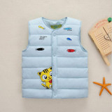 Children winter warm vest fashion boys girls warm cartoon printing vest lovely animal children's clothing autumn vest