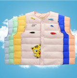 Children winter warm vest fashion boys girls warm cartoon printing vest lovely animal children's clothing autumn vest
