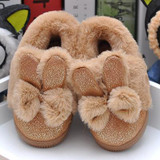 Children Winter Slippers Warm Plush Kids Slippers Soft Sole Indoor Slipper With Fur Cute Animal Baby Girls Home Slippers
