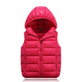 Children White Duck Down Waistcoats Boys Casual Hooded Vest Girls 2017 Autumn Winter Simple Casual Sports Vests &amp; Waistcoats