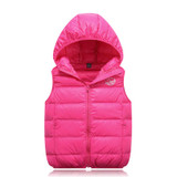 Children White Duck Down Waistcoats Boys Casual Hooded Vest Girls 2017 Autumn Winter Simple Casual Sports Vests &amp; Waistcoats