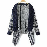 2016 Autumn Winter New Casual Vintange Loose Batwing Cape Poncho Women Knitwear Coat Cardigan Sweater Shawl Thick Jacket Tops