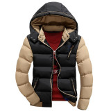 2016 Autumn Winter Men Hooded Jackets Cotton-padded Men Coat Thickening Male Winter Coat Quilted Outwear Men Parkas