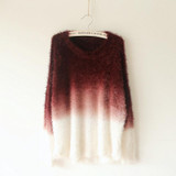 2016 autumn winter cashmere sweater women fashion sexy O-neck sweater loose 100% fluffy wool women sweaters and pullovers