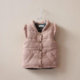 2016 Autumn Winter Children Clothes Girls Outerwear Coats Girl Kids Vest Jackets Baby Warm Waistcoat Veste Enfant Free Shipping