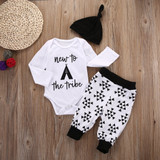2016 Autumn style infant clothes baby clothing sets boy Romper +pants+hat 3pcs suit baby boy clothes newborn