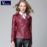 2016 Autumn Spring Short Fashion Leather Jacket Women Casual Coat Motorcycle jacket PU Leather Clothing Plus size Ladies Outwear