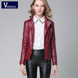 2016 Autumn Spring Short Fashion Leather Jacket Women Casual Coat Motorcycle jacket PU Leather Clothing Plus size Ladies Outwear