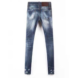 2016 Autumn New Design Jeans with Mid waist Pencil Pants Denim Jeans for Women Hole Vintage jeans woman Skinny Stretch Jean