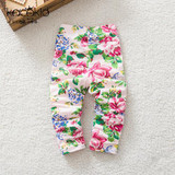 2016 Autumn Flower Girls Cotton Legging Pants Newborn Infant Baby Girls Pants Baby Leggins Legging Infantil Trousers