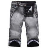 2017 Brand Shorts for men Summer Men denim Shorts Fashion Designers Shorts Cotton Jeans Slim Jeans Shorts Men Plus Size 38