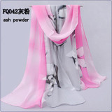 2017 brand new woman scarf long arab hijab print silk chiffon scarves fashion shawl 160cm*50cm free shipping