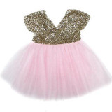 2017 Baby Toddler Girls Dress Flower Princess Sleeveless Wedding Party Pageant Fancy TUTU Dress 0-24M